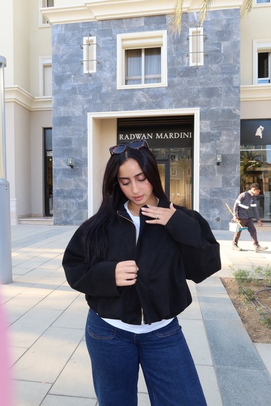 The black suede jacket