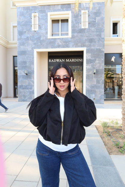 The black suede jacket