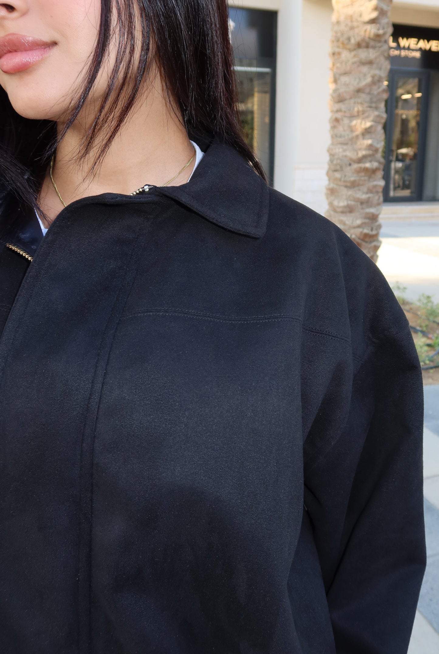 The black suede jacket