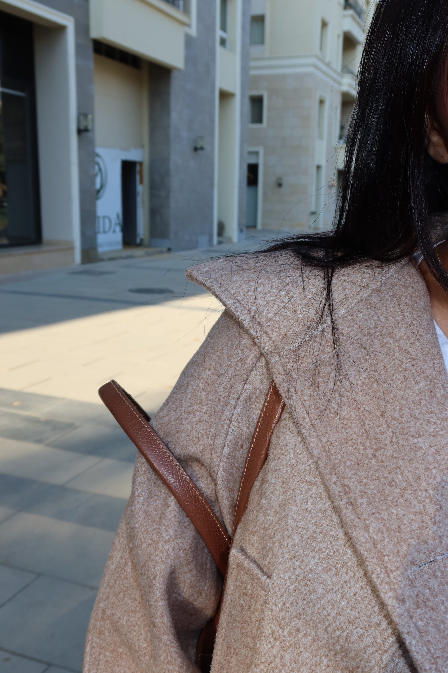 The biscuit beige half coat