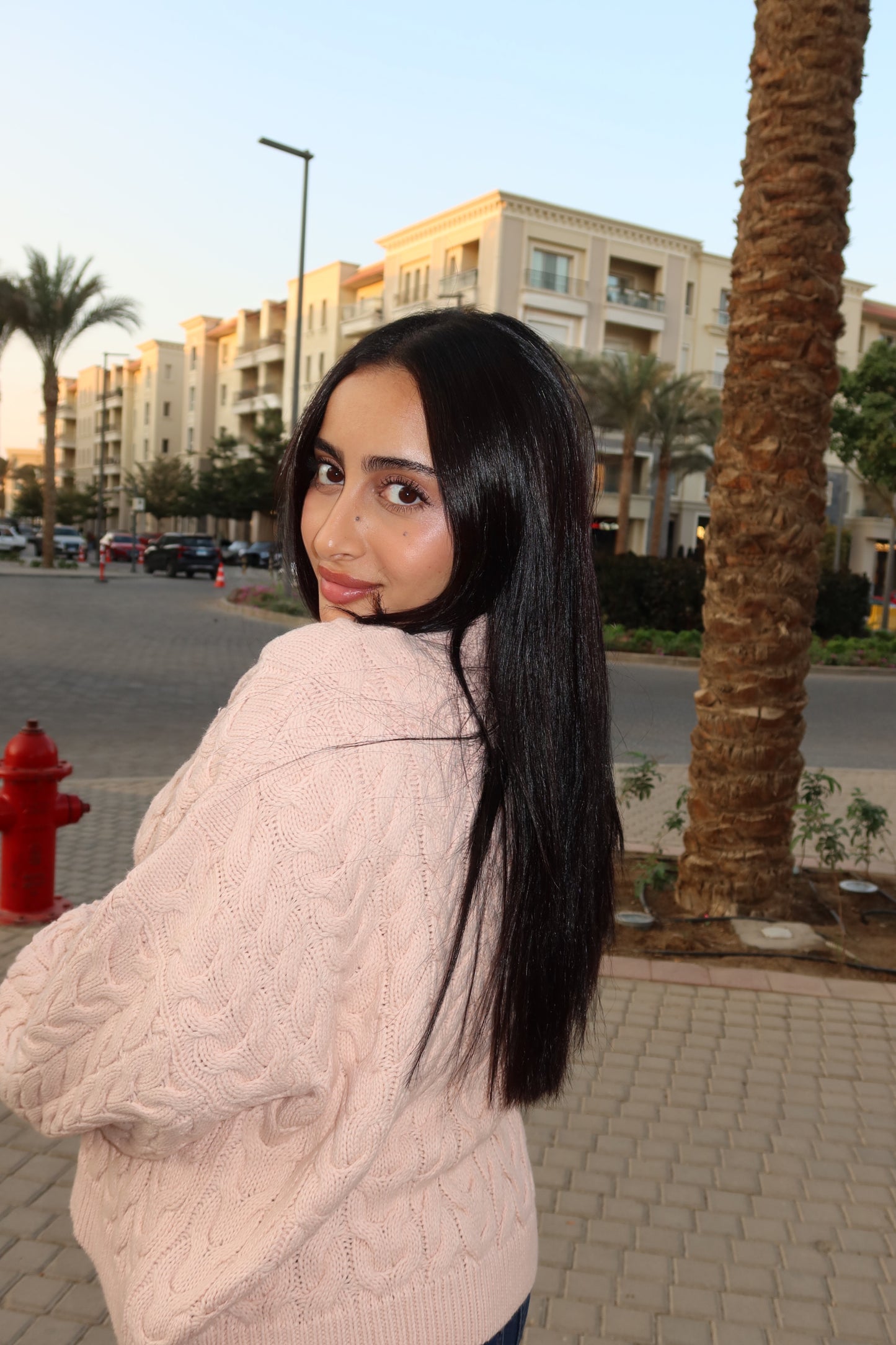 The powder pink pullover